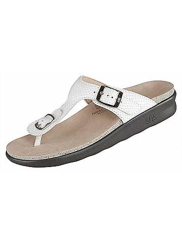SAS Women's Sanibel Sandal in White Snake (view 2)