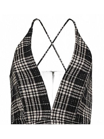 Bishop + Young Women's Ethey Peplum Top in Plaid (view 2)