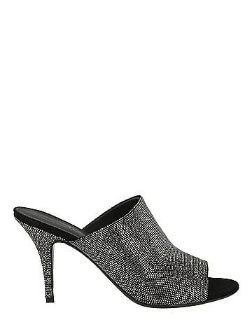 Salvatore Ferragamo Women's Janine Crystal Heel Sandals in Black (view 1)