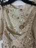 No Boundaries Ivory Gold Short Sleeve Blouse Size XS - photo 3