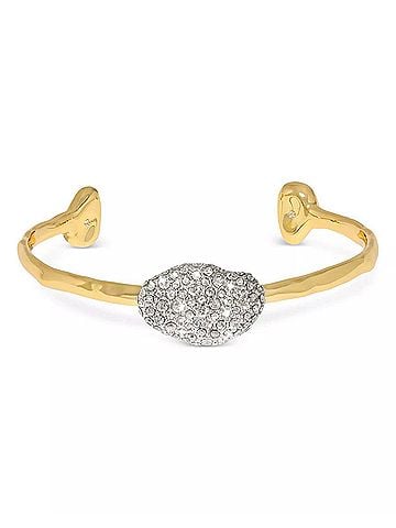 Alexis Bittar Solanales Crystal Pebble Skinny Cuff Bracelet (view 1)
