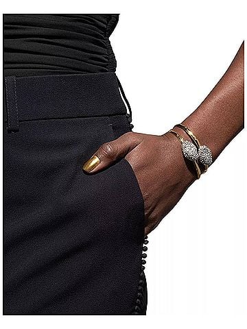 Alexis Bittar Solanales Crystal Pebble Skinny Cuff Bracelet (view 2)