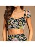 Lulus 100% Polyester Floral Multi Color Short Sleeve Blouse Size M - photo 4