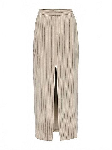L'Agence Maceline Pinstriped Maxi Skirt (view 1)