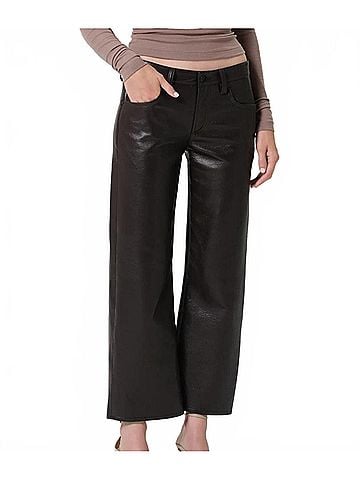 Citizens of Humanity Faye Recycled Leather Pant in Chocolate (view 2)