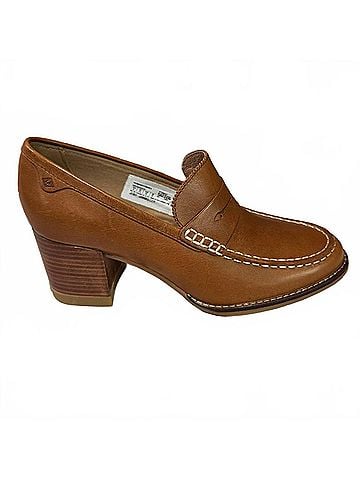 Sperry Top Sider Women's Seaport Penny Heel Shoes in Tan (view 1)
