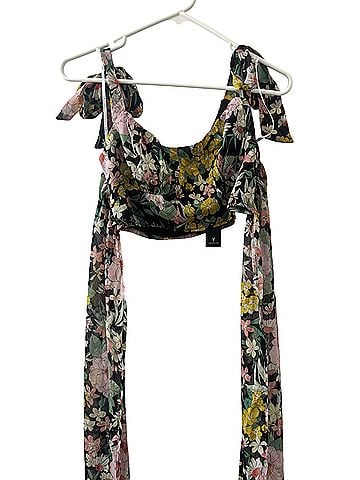 Lulus Here to Bloom Short Sleeve Blouse (view 1)