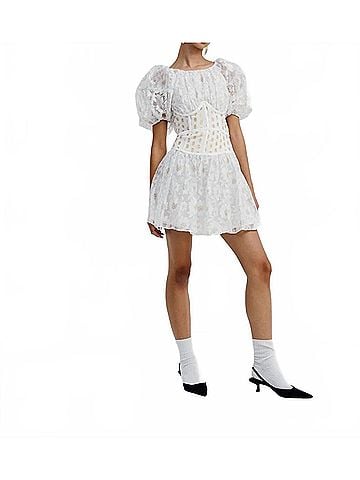 For Love & Lemons Lupita Mini Puff Sleeve Dress (view 2)