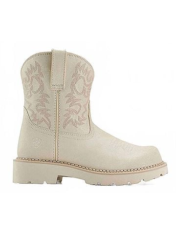 Ariat Women's Fatbaby Distressed Boot in Ivory (view 1)