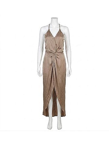 Young Fabulous & Broke Siren Slip Dress in Shitake (view 1)