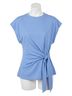 Elan Solid Blue Cap Sleeve Top in Blue Size XL - photo 1