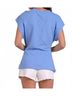 Elan Solid Blue Cap Sleeve Top in Blue Size XL - photo 3