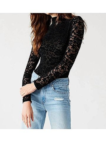 Steve Madden Cassi Bodysuit in Black (view 2)