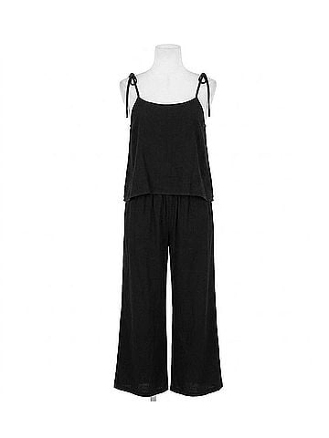 Dress Forum Open Air Tie Shoulder Boxy Cami Top in Black (view 1)