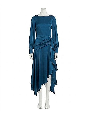 Theia Florence Handkerchief Dress in Poseidon (view 1)
