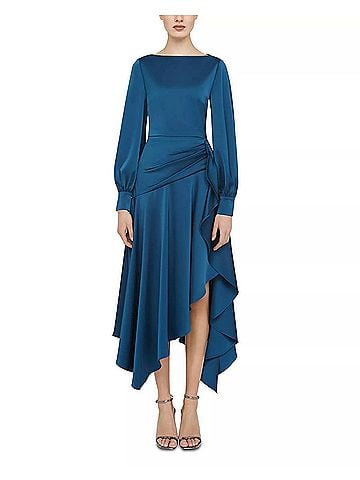 Theia Florence Handkerchief Dress in Poseidon (view 2)
