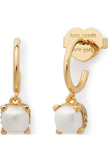 Kate Spade New York Women's Little Luxuries Huggie Hoop Drop Earrings (view 1)