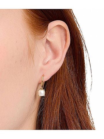 Kate Spade New York Women's Little Luxuries Huggie Hoop Drop Earrings (view 2)