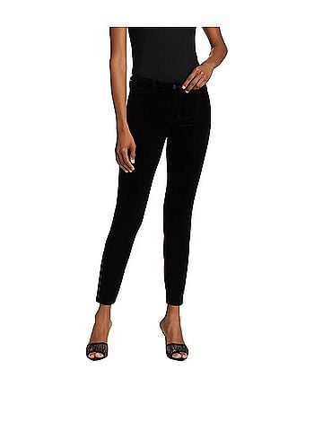 L'Agence Piper Velvet Jeans in Noir (view 2)