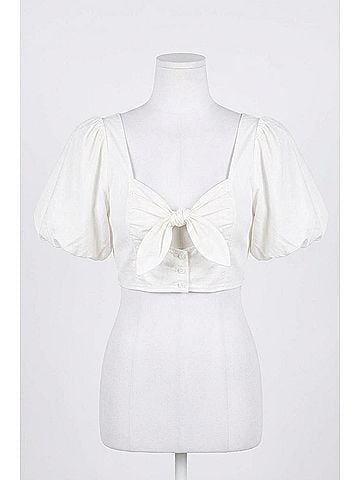 For Love & Lemons Jessie Cutout Cropped Top (view 1)
