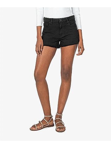 Kut from the Kloth High Rise Long Short in Black (view 2)