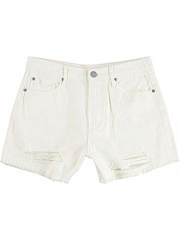 Articles of Society Women's Meredith High Rise Denim Shorts in Varadero (view 1)