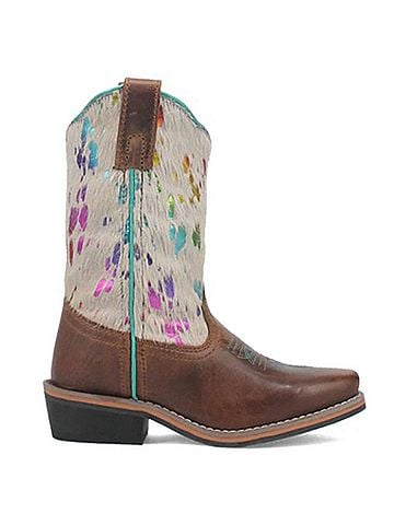 Dan Post Girls Rumi Leather Square Toe Boot (view 1)