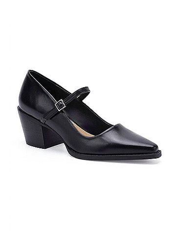 Beast Fashion Women's Tessa Mary Jane Block Heels in Black (view 1)