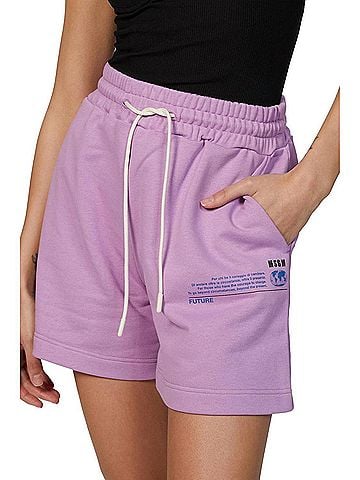 MSGM Logo-Print Track Short (view 2)