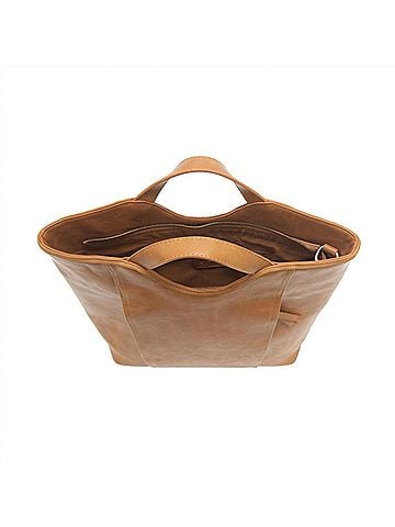 Joy Susan Women's Emily Double Zip Tote Bag in Hazelnut (view 2)