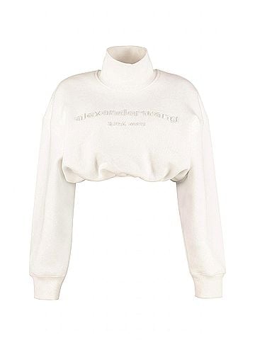 Alexander Wang Signature Logo Sweatshirt in White (view 1)
