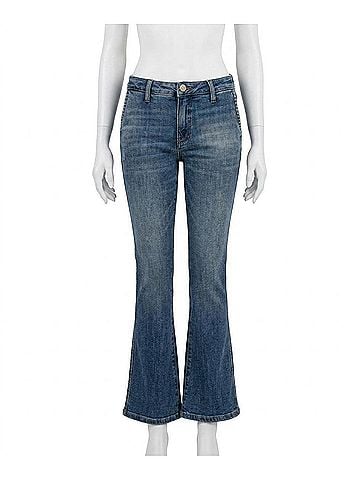 Kut from the Kloth Kelsey Mid Rise Ankle Flare Jean in Effectiveness (view 1)
