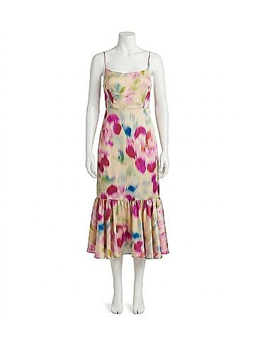Steve Madden Danni Woven Floral Dress in Yellow Iris (view 1)
