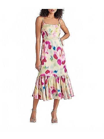 Steve Madden Danni Woven Floral Dress in Yellow Iris (view 2)