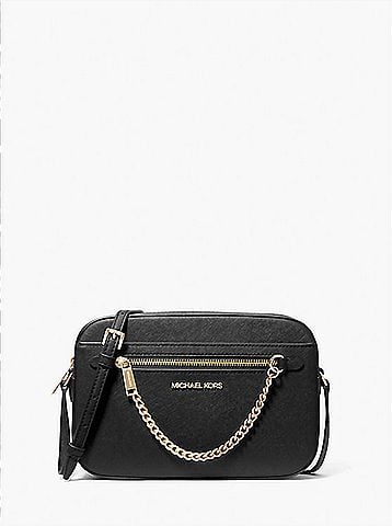 Michael Kors Jet Set Large Saffiano Leather Crossbody Bag (view 1)