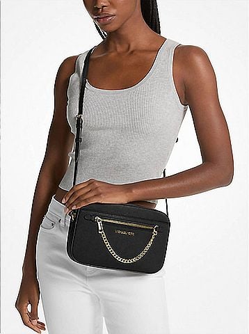 Michael Kors Jet Set Large Saffiano Leather Crossbody Bag (view 2)
