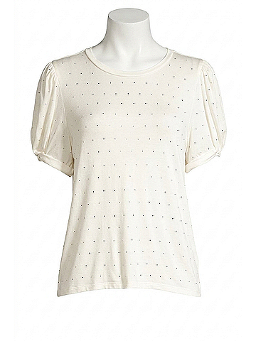 Generation Love Amelia Crystal Top in White Clear (view 1)