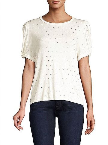 Generation Love Amelia Crystal Top in White Clear (view 2)