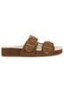 Veronica Beard Brown Prue Shearling Buckle Sandal Size 8 - photo 1