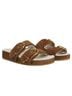 Veronica Beard Brown Prue Shearling Buckle Sandal Size 8 - photo 2