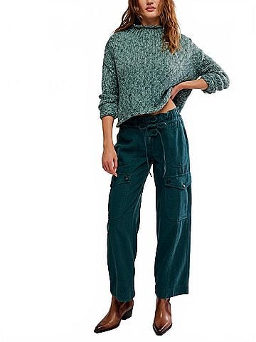Free People Park Ave Pants in Sea Moss (view 2)