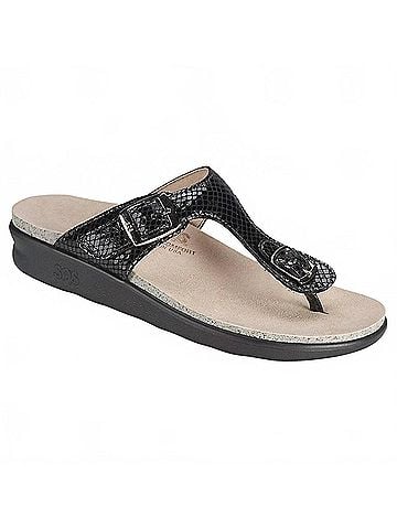 SAS Women's Sanibel Sandal in Black Snake (view 1)
