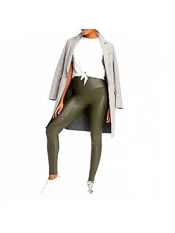 SPANX Clean Plain Compression Legging in Olive (view 2)
