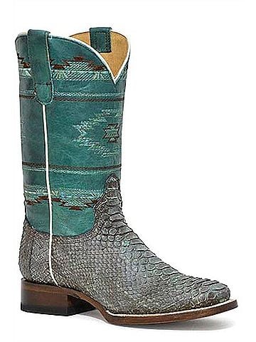 Roper Women's Hybred Exotic Python Oakley Sole Boot (view 1)