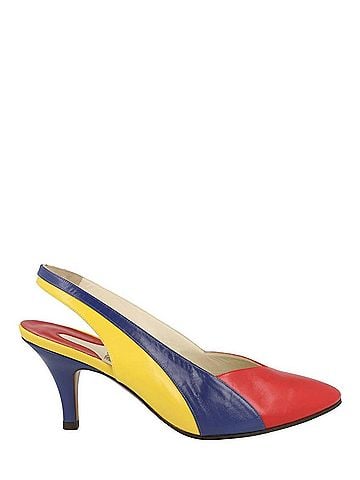 Salvatore Ferragamo Women's Partenope Slingback Pumps in Red Multi (view 1)