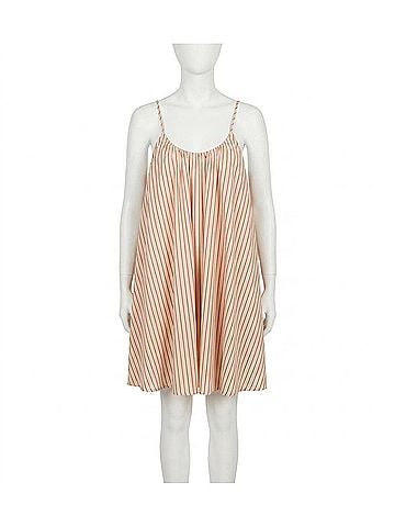 FRNCH Poroa Stripe Dress in Butter (view 1)