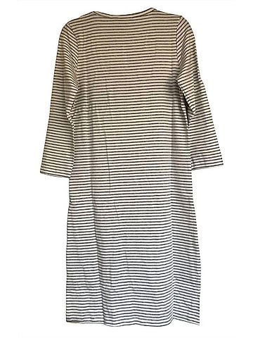 Hatch Maternity The Three-Quarter Body Dress in White/Grey Striped (view 1)