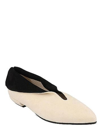 Salvatore Ferragamo Women's Adal Suede Flats in White (view 2)