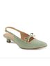 Andrea Solid Green Women's Low Heel Pump Size 8 - photo 1
