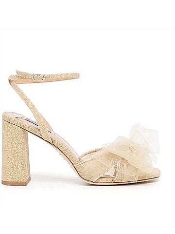 Badgley Mischka Tess Tulle Bow Sandals (view 1)